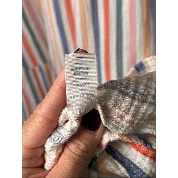 Marine Layer Corinne Maxi Dress Colorful Striped 100% Cotton Sz XS - Picture 7 of 9